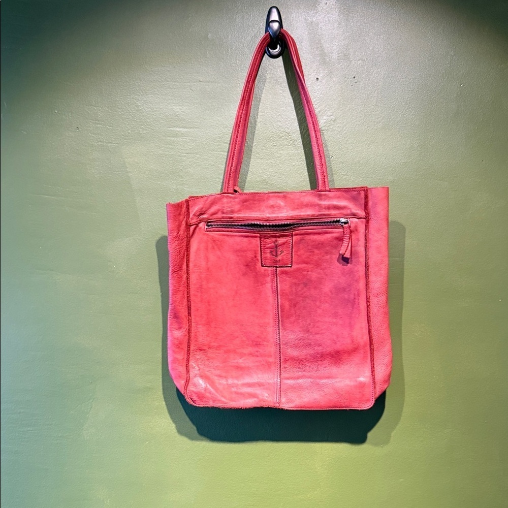 Harbour 2nd Red Leather Tote Bag